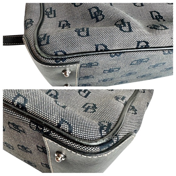 Dooney & Bourke Signature Double Handle Tote Bag Small Black Vintage Purse - Picture 10 of 16